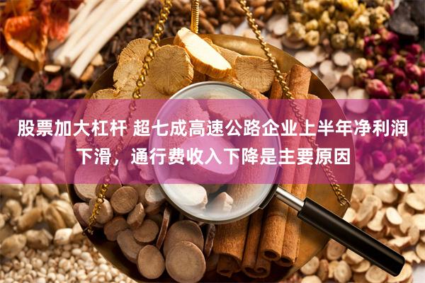 股票加大杠杆 超七成高速公路企业上半年净利润下滑，通行费收入下降是主要原因