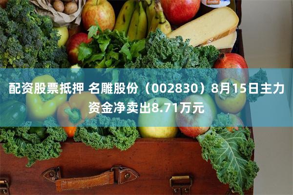 配资股票抵押 名雕股份（002830）8月15日主力资金净卖出8.71万元