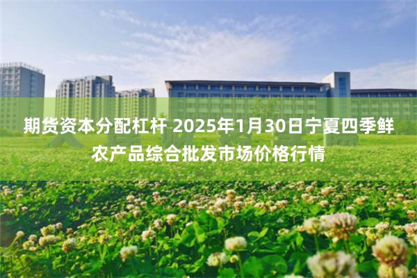 期货资本分配杠杆 2025年1月30日宁夏四季鲜农产品综合批发市场价格行情